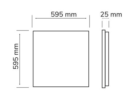 LED panel BACKLIT flush mounted 40W 4000K | 60x60cm