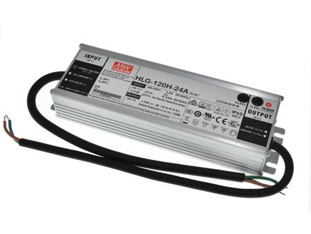 Switching power supply for LED lighting systems IP67 HLG-120H-24A Mean Well