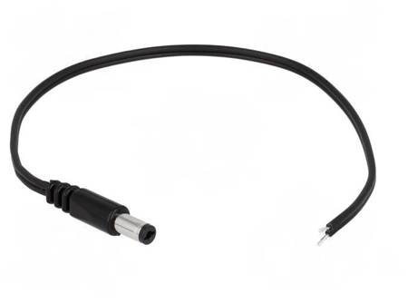 Two-core DC cable 2x0.5mm2 plug 2.5x5.5mm 0.25m.