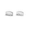 KIT LED profile P6-3 silver anodized for recessing + milk cover + plugs